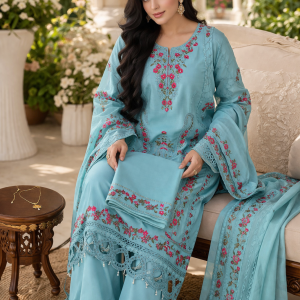 ইন্ডিয়ান স্টার জর্জেট থ্রি পিস।  Code 101--/